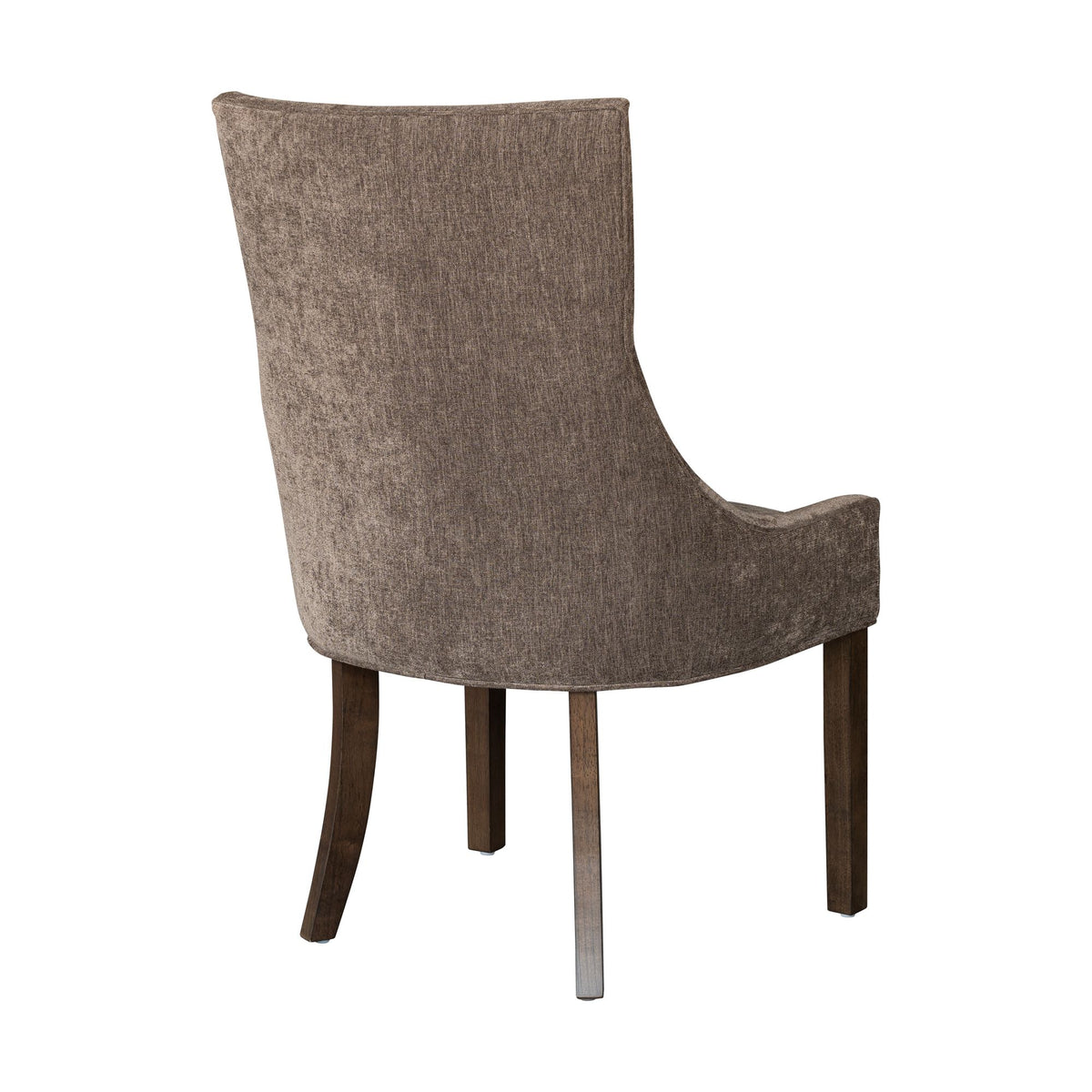 Ultra Upholstered Dining Side Chairs with wood legs (Set of 2) - Brown