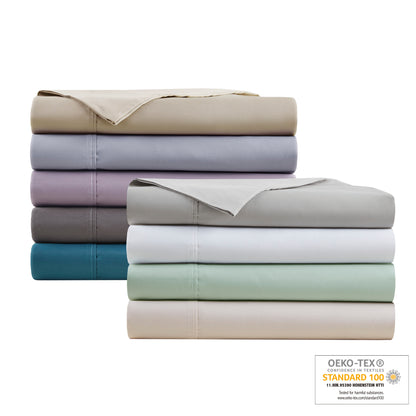 600 Thread Count Cooling Cotton Blend 4 PC Sheet Set - Purple