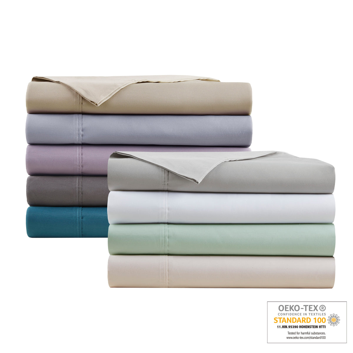 600 Thread Count Cooling Cotton Blend 4 PC Sheet Set - White