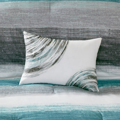 Saben Comforter Set with Cotton Bed Sheets - Aqua