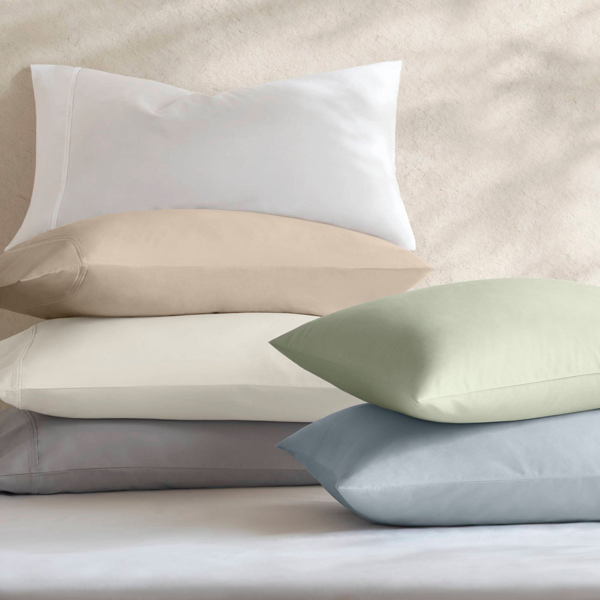 100% Egyptian Cotton Sateen Pillowcase Set - Sage
