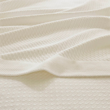 100% Certified Egyptian Cotton Blanket - Ivory