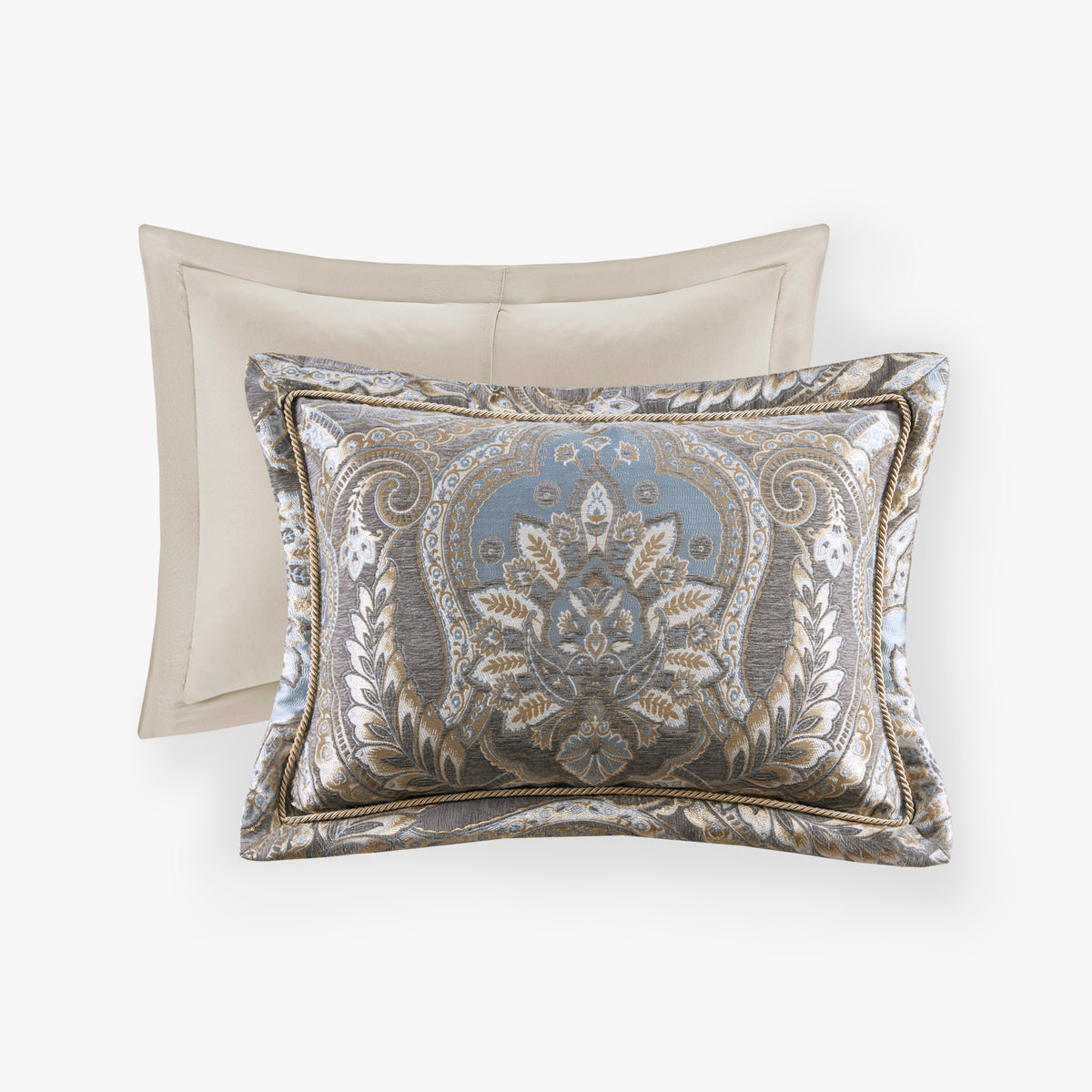 Julius 4 Piece Comforter Set - Blue/Grey