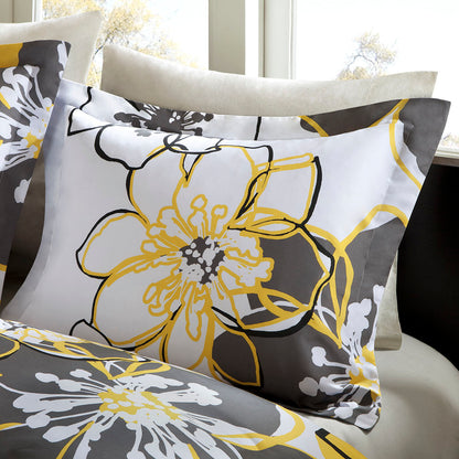Allison Floral Duvet Cover Set - Yellow