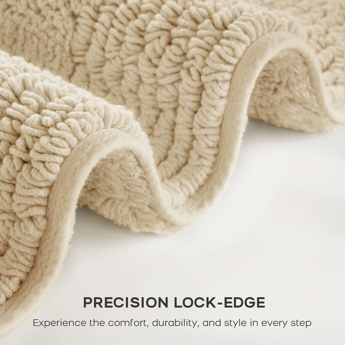 Splendor 100% Cotton Tufted 3000 GSM Reversible Bath Rug - Natural