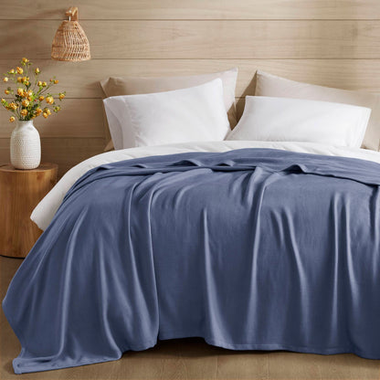 Bamboo Cotton Rayon Blanket - Navy
