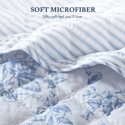 Adele Quilt Set - Blue