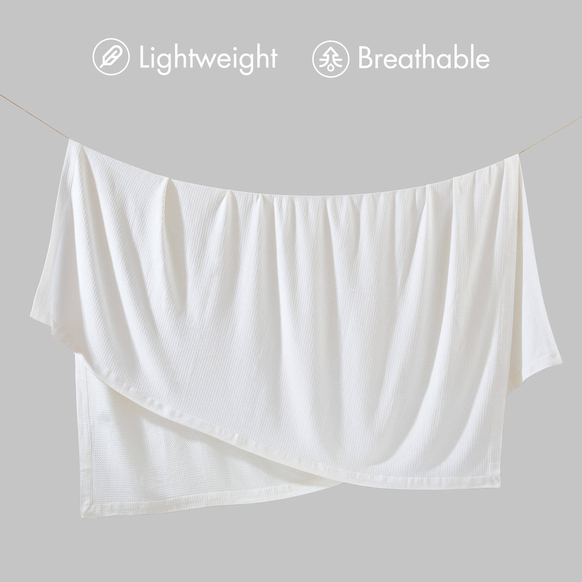 100% Certified Egyptian Cotton Blanket - White