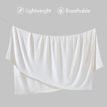 100% Certified Egyptian Cotton Blanket - White