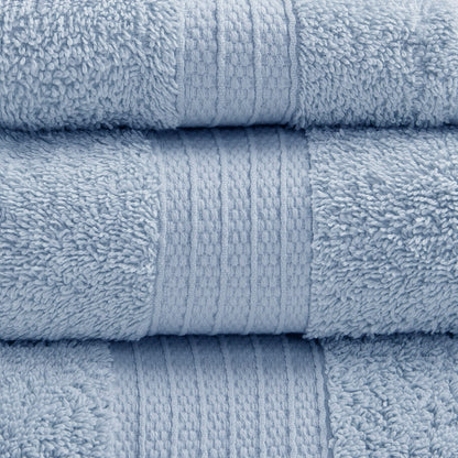 Organic 6 Piece Organic Cotton Towel Set - Blue