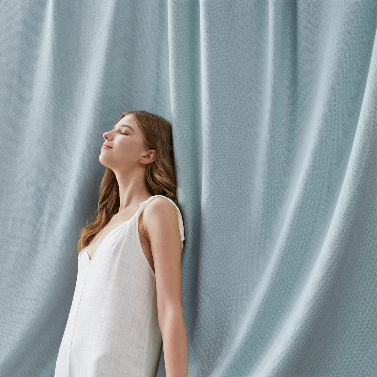 Liquid Cotton Blanket - Blue