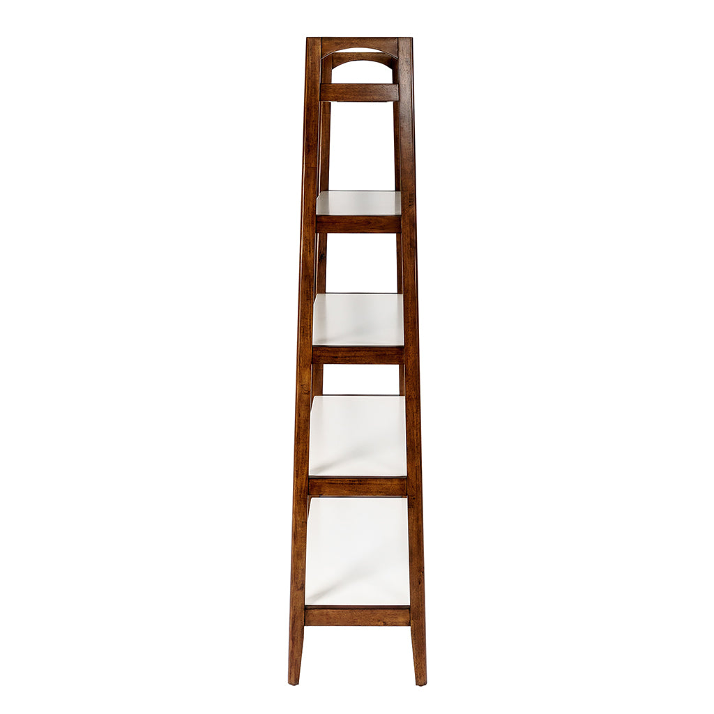 Parker Shelf / Bookcase - Off-White/Pecan