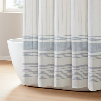 Morgan Shower Curtain - White/Blue