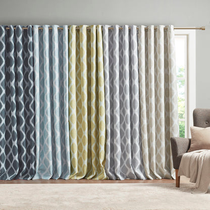 Blakesly Printed Ikat Blackout Curtain Panel - Taupe