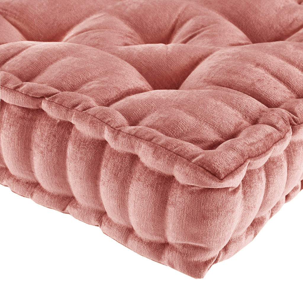 Azza Poly Chenille Square Floor Pillow Cushion Compress Pack - Dusty Peach
