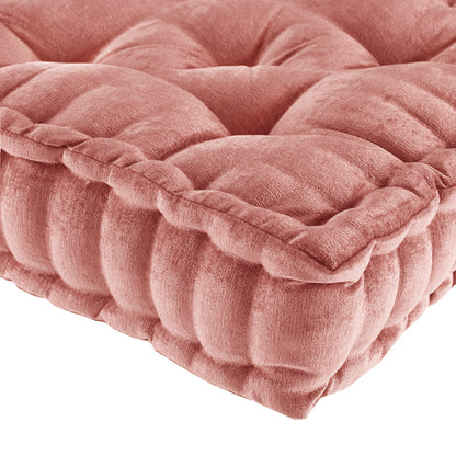 Azza Poly Chenille Square Floor Pillow Cushion Compress Pack - Dusty Peach