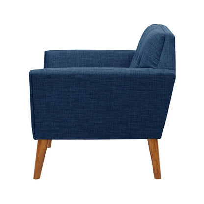 Newport Wide Mid-Century Modern Lounge Chair Set of 2 - Blue