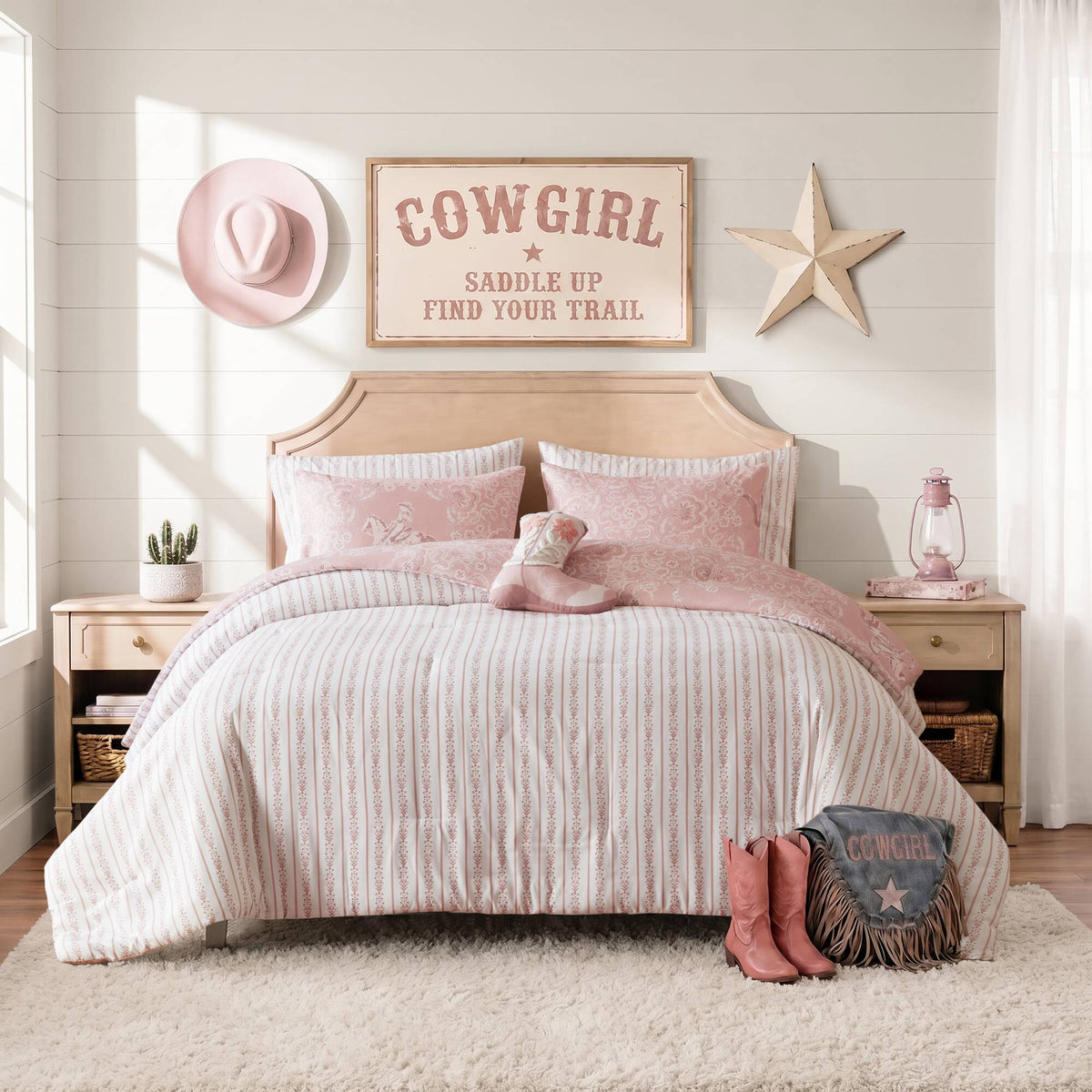 Jesse Comforter Set - Pink