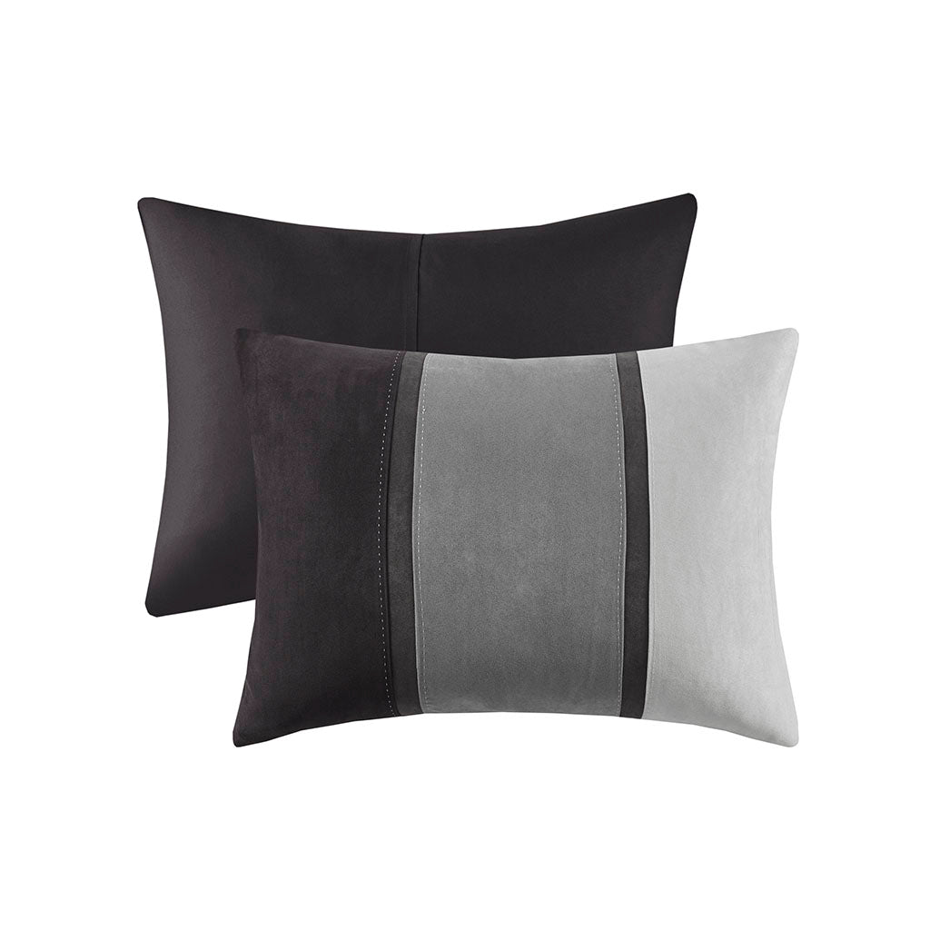 Palisades 7 Piece Faux Suede Comforter Set - Black