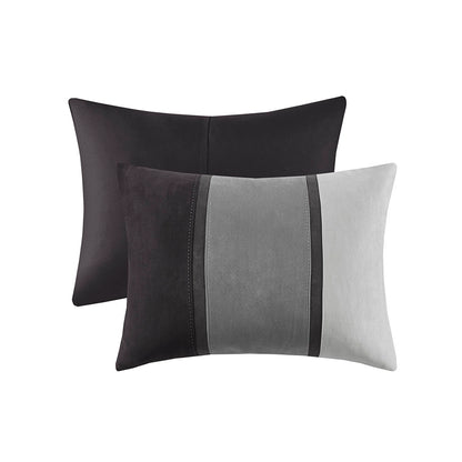 Palisades 7 Piece Faux Suede Comforter Set - Black