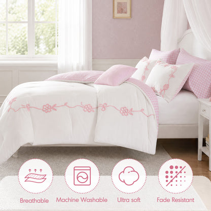 Tiffany Comforter Set - Pink