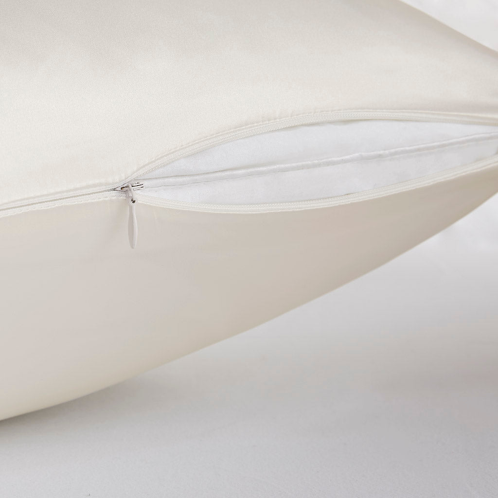 100% Mulberry Silk Pillowcase Single Piece - Ivory