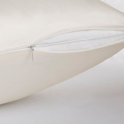 100% Mulberry Silk Pillowcase Single Piece - Ivory
