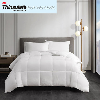 Year Round Warmth Cotton Down Alternative Featherless Comforter - White
