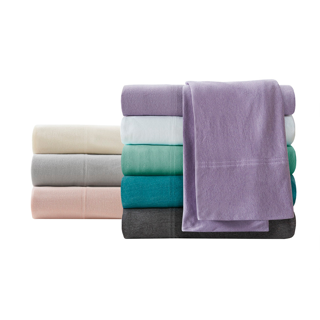Cotton Blend Jersey Knit All Season Sheet Set - Aqua