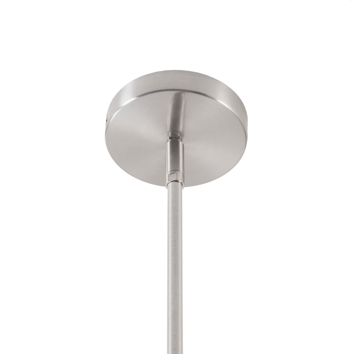 Pacific Metal Pendant with Drum Shade - Plated Nickel