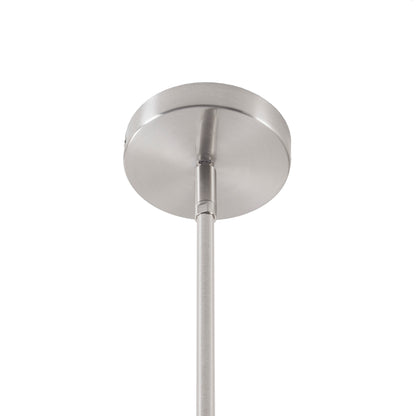 Pacific Metal Pendant with Drum Shade - Plated Nickel