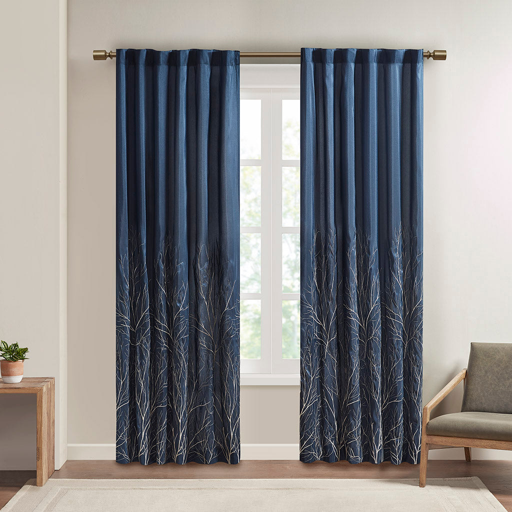Andora Curtain Panel - Navy