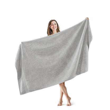 800GSM 100% Cotton Bath Sheet 2 Piece Set - Silver