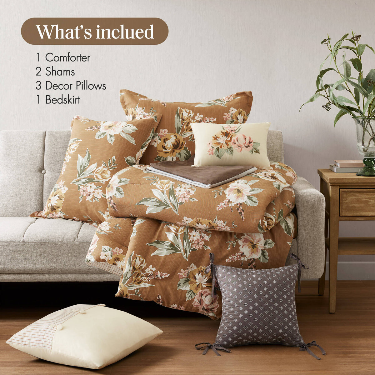 Salara Comforter Set - Terracotta
