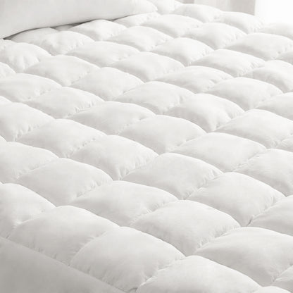 Dream Puff Overfilled Down Alternative Mattress Pad - White