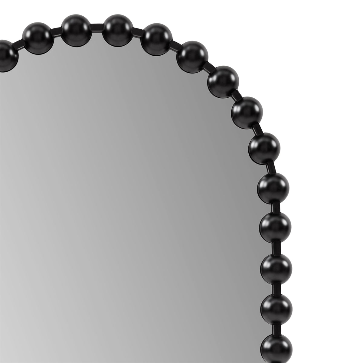 Marlowe 24X36 Arch Beaded Wall Mirror - Black
