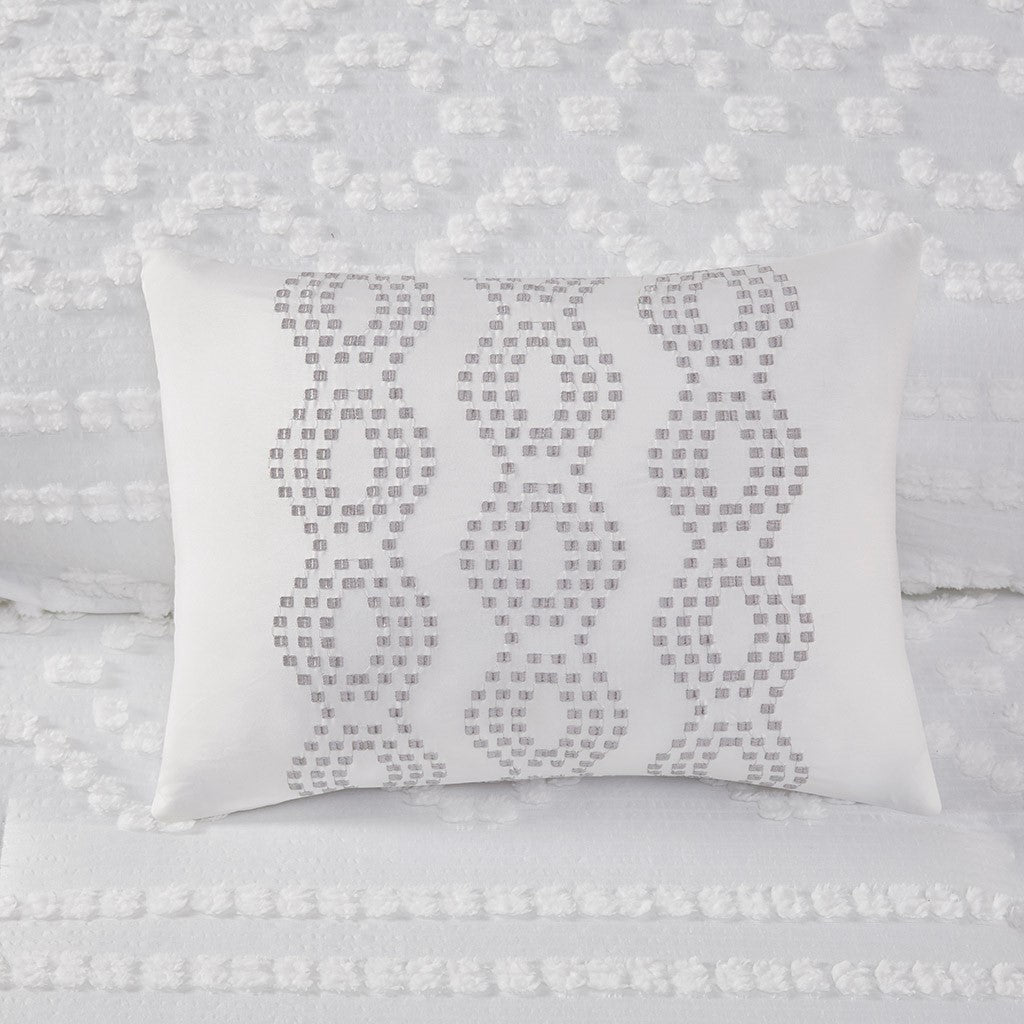 Annie Solid Clipped Jacquard Duvet Cover Set