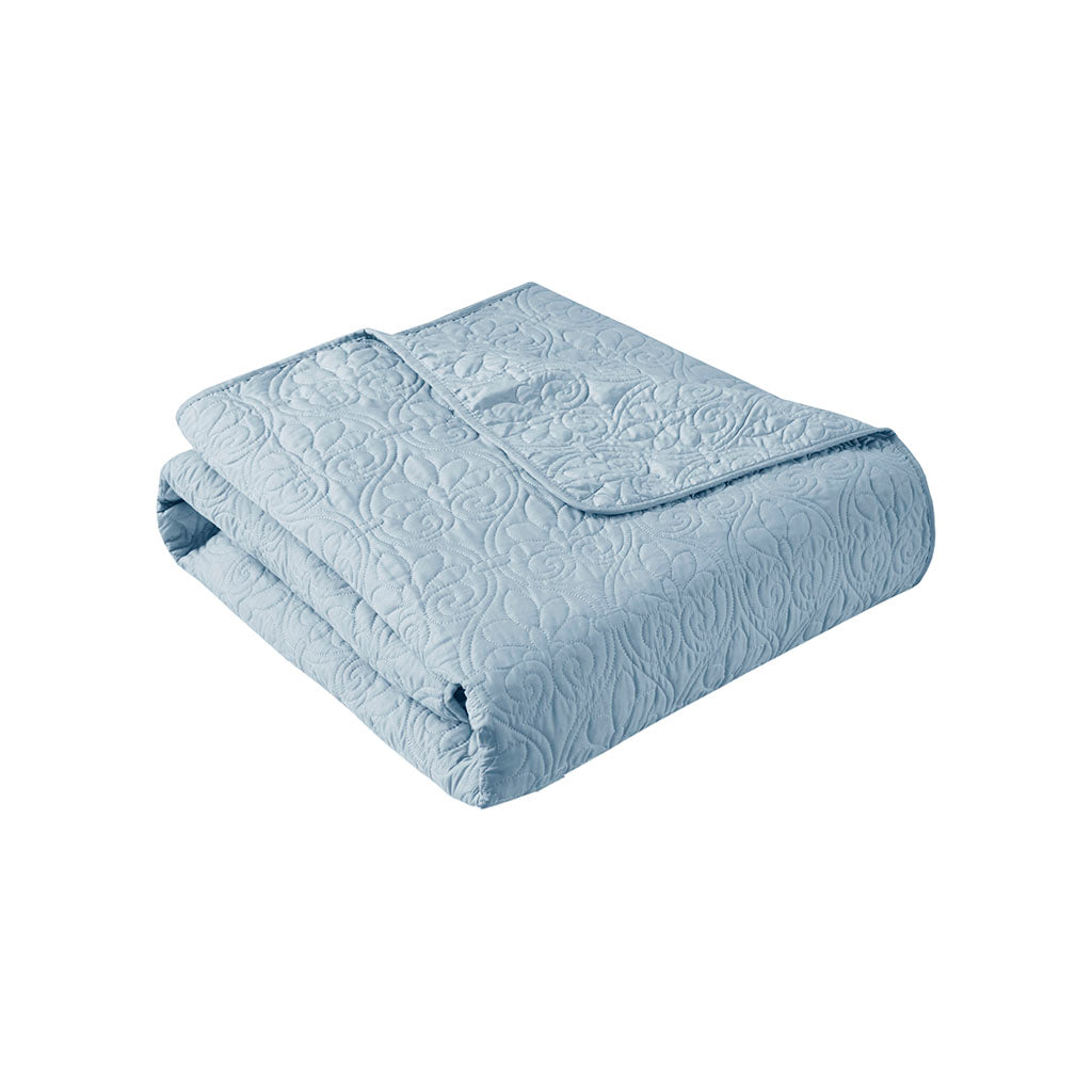 Quebec Oversized Quilted Throw - Blue