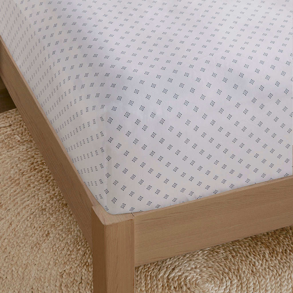 Camden Chambray Print Solid Comforter Set - Navy