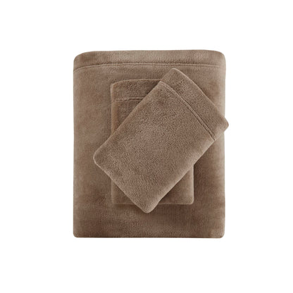 Soloft Plush Micro Plush Sheet Set - Brown