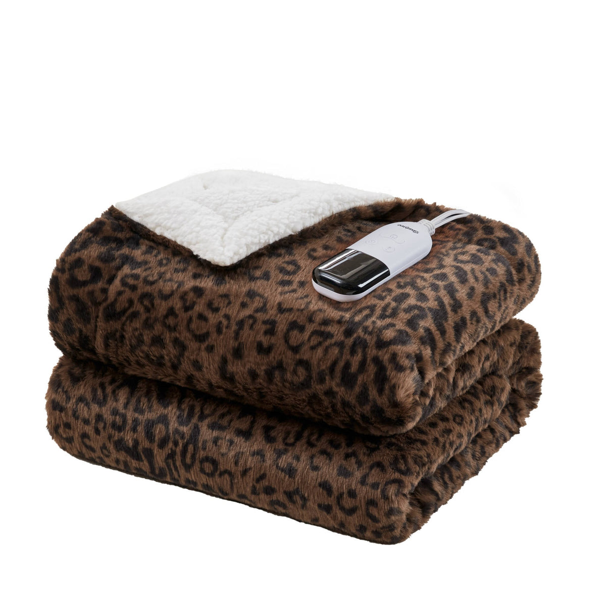 Heated Zuri Luxe Heated Throw - Leopard