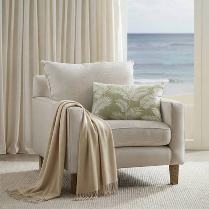 Ella Botanical 1 Piece Cotton Pillow Cover - Sage