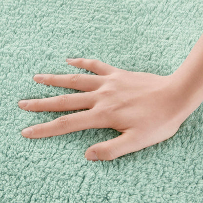 Splendor 100% Cotton Tufted 3000 GSM Reversible Bath Rug - Green