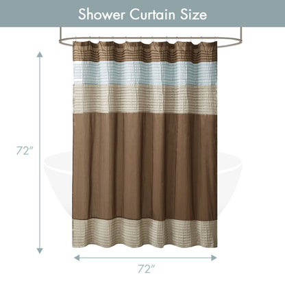Amherst Faux Silk Shower Curtain - Blue