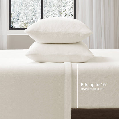Soloft Plush Micro Plush Sheet Set - Ivory