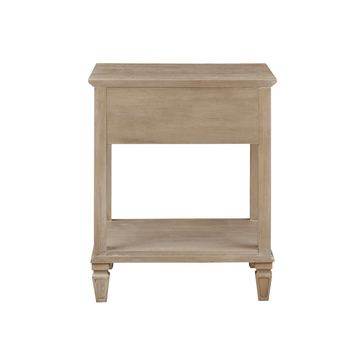 Victoria one-drawer wood bedside table with shelf - Light Natural