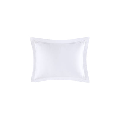 500 Thread Count Luxury Collection 100% Cotton Sateen Embroidered Comforter Set - White/White