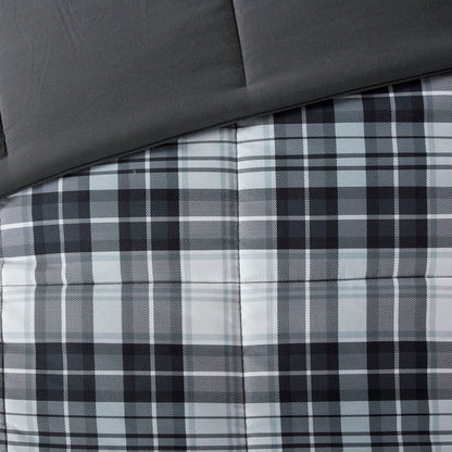 Parkston 3M Scotchgard Down Alternative All Season Comforter Set - Black/White
