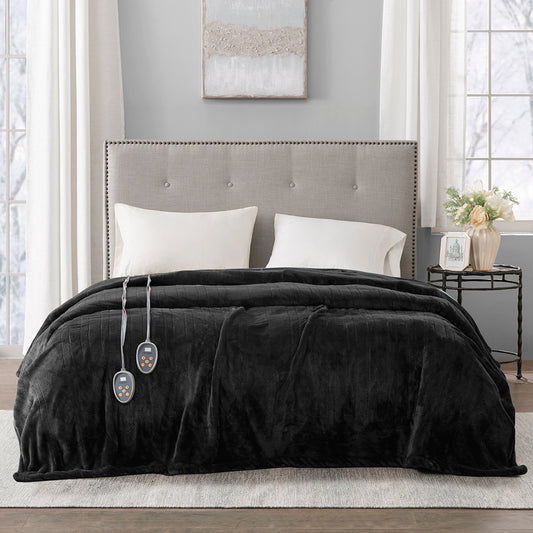 Plush Heated Blanket - Black