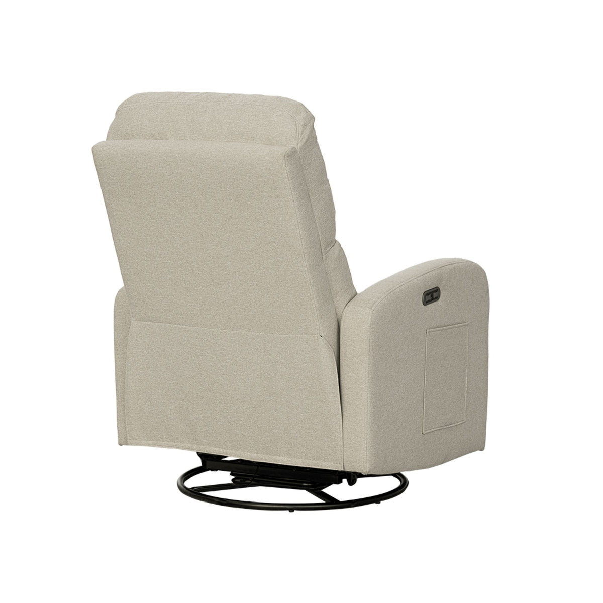 Dakota Power Recliner 3-in-1 with Swivel, Glider, Charging Station - Beige